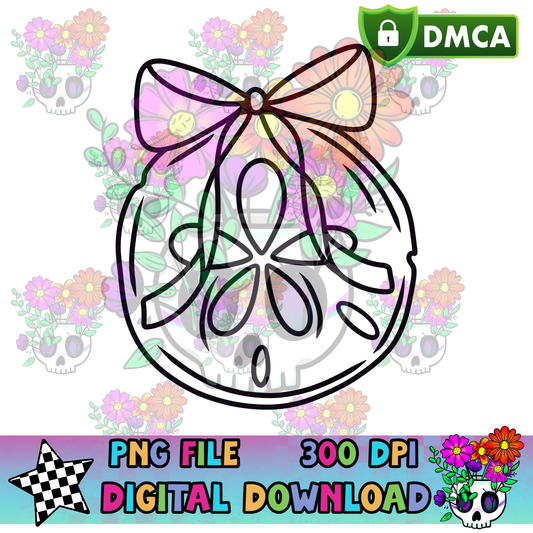 Sand Dollar Bow - PNG