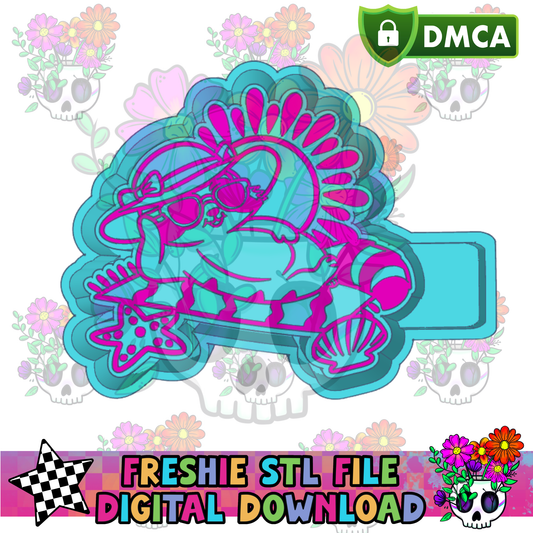 Sassy Beach Raccoon Mold Maker STL File