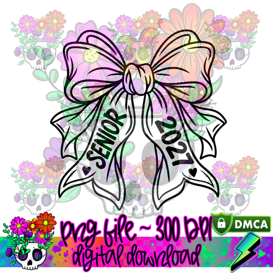 Senior 2027 Bow - PNG