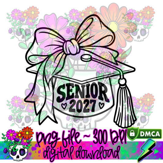 Senior 2027 Bow Cap - PNG