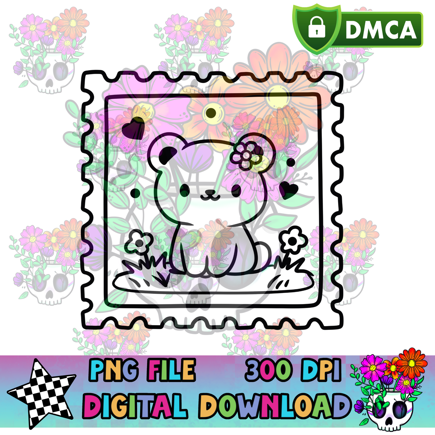 Simple Bear Stamp - PNG