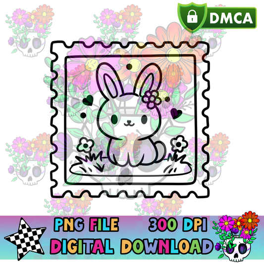 Simple Bunny Stamp - PNG