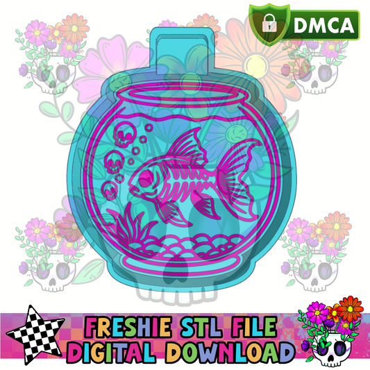 Skellie Fish Bowl Mold Maker STL File