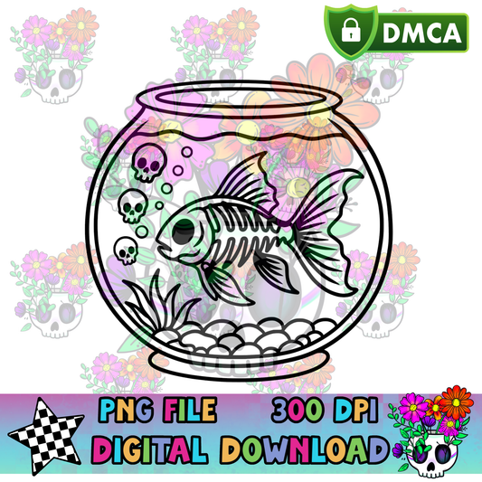 Skellie Fish Bowl - PNG
