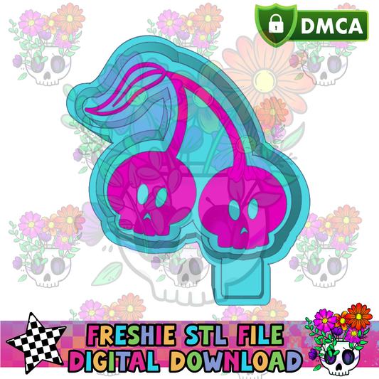 Skull Cherries Housing Mold Maker STL File