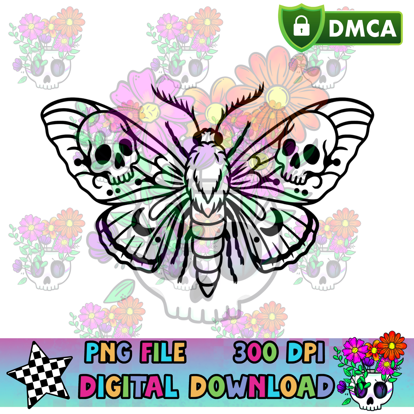 Skull Death Moth - PNG