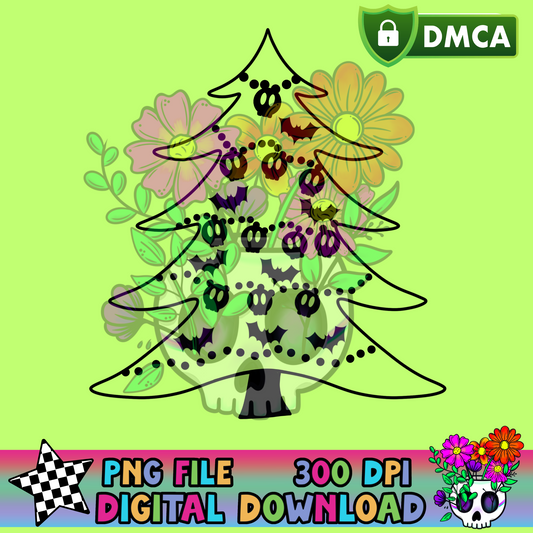Skull Tree - PNG