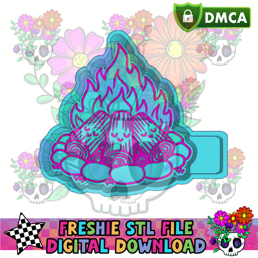 Sleepy Campfire Logs Mold Maker STL File