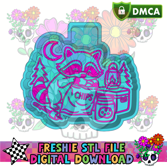 Snacky Raccoon Mold Maker STL File