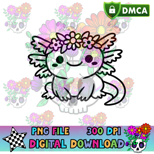 Spring Axolotl - PNG