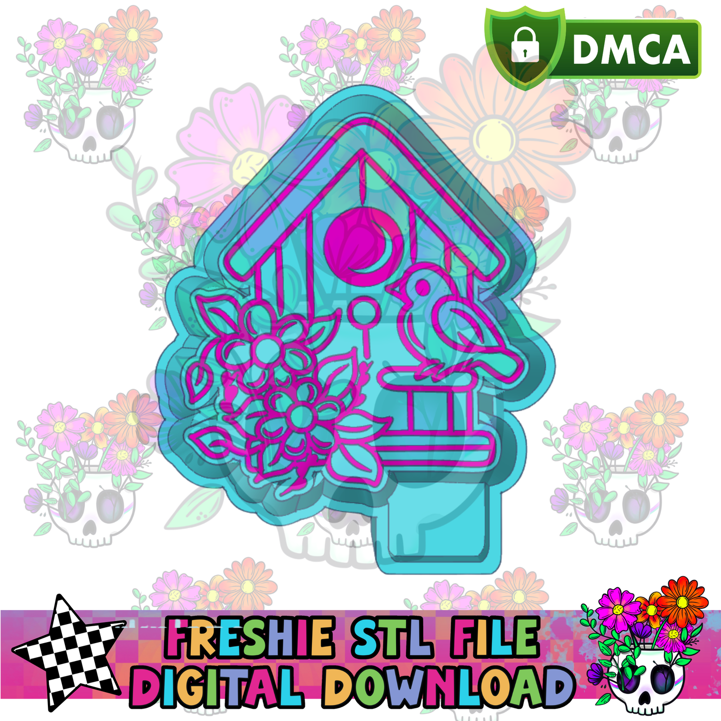 Spring Birdhouse Mold Maker STL File