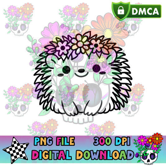Spring Hedgehog - PNG