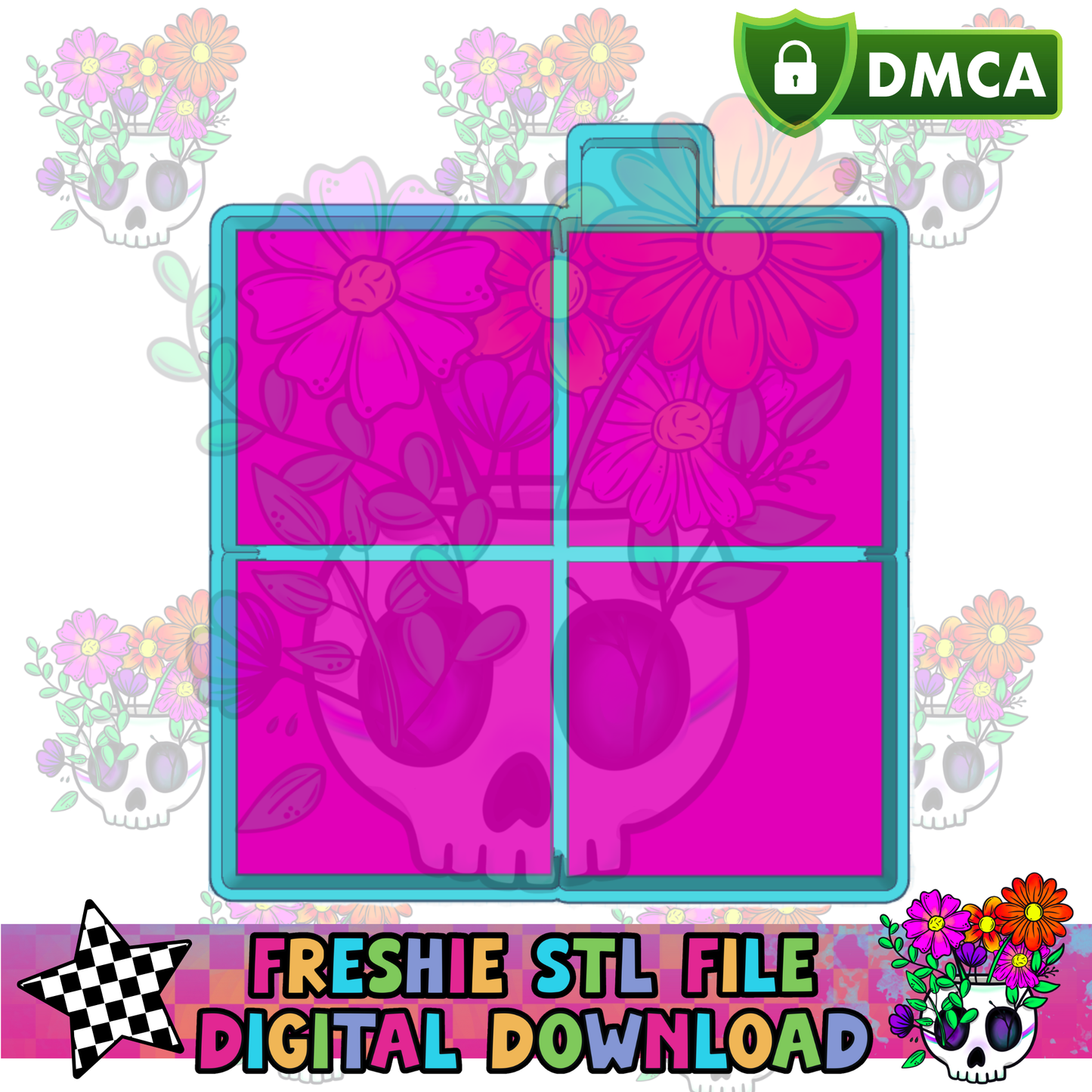 3" Square Tray Mold Maker STL File