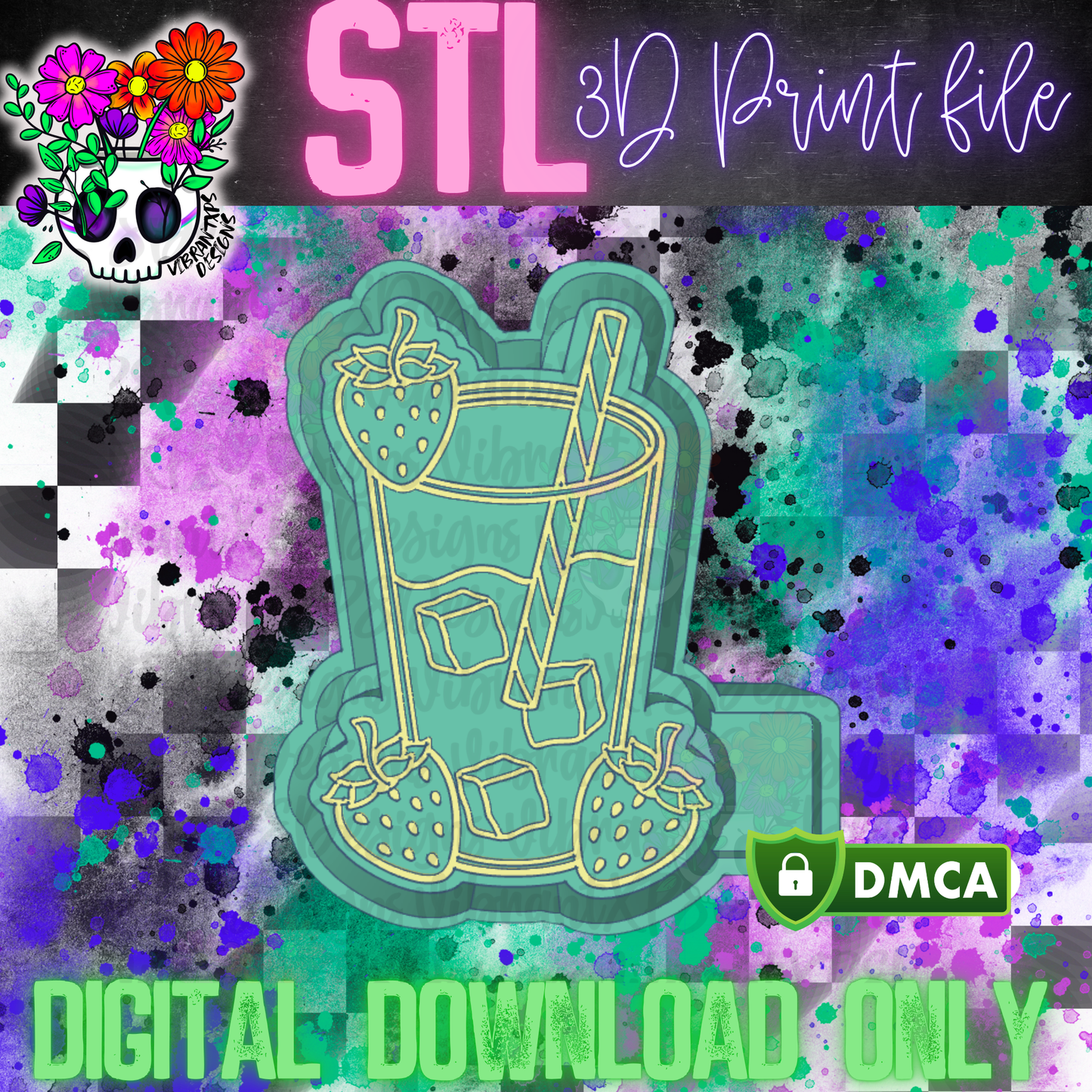 Strawberry Lemonade Mold Maker STL File