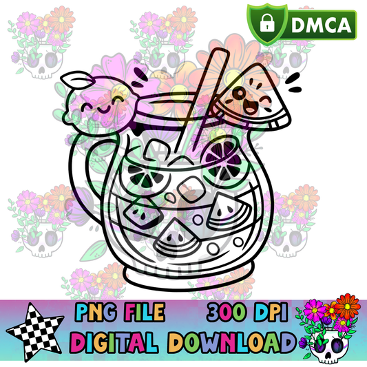 Strawberry Lemonade Pitcher - PNG