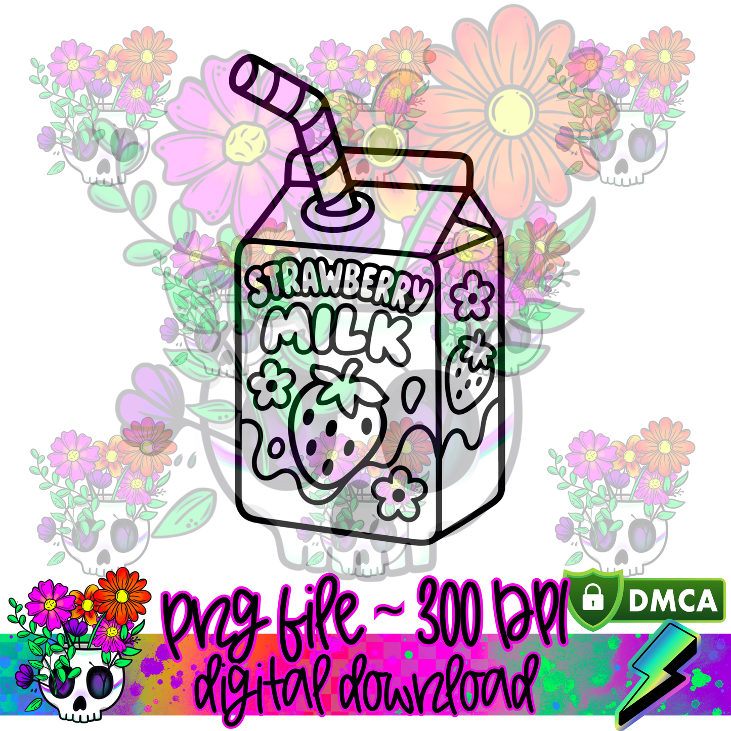 Strawberry Milk - PNG