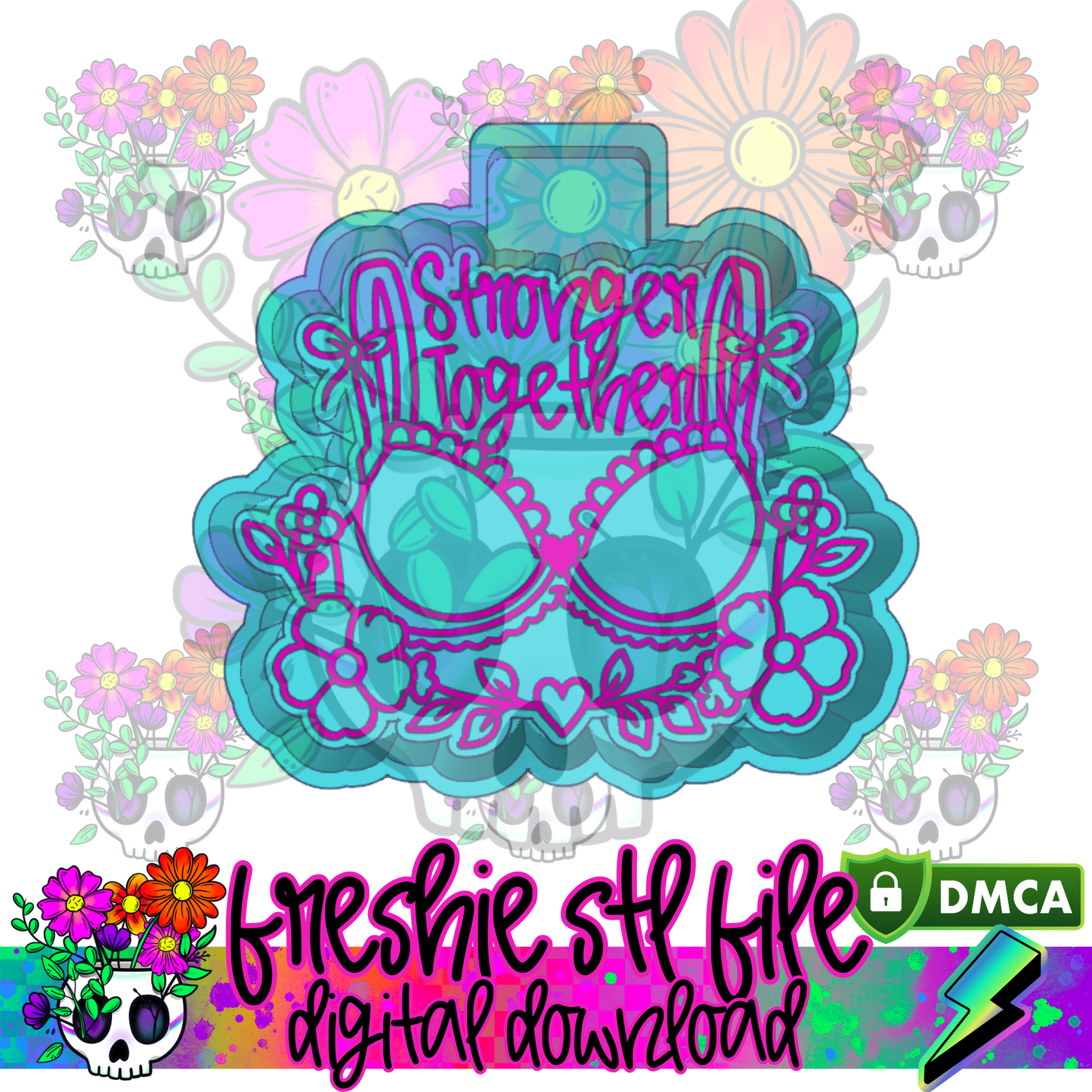Stronger Together Bra Mold Maker STL File