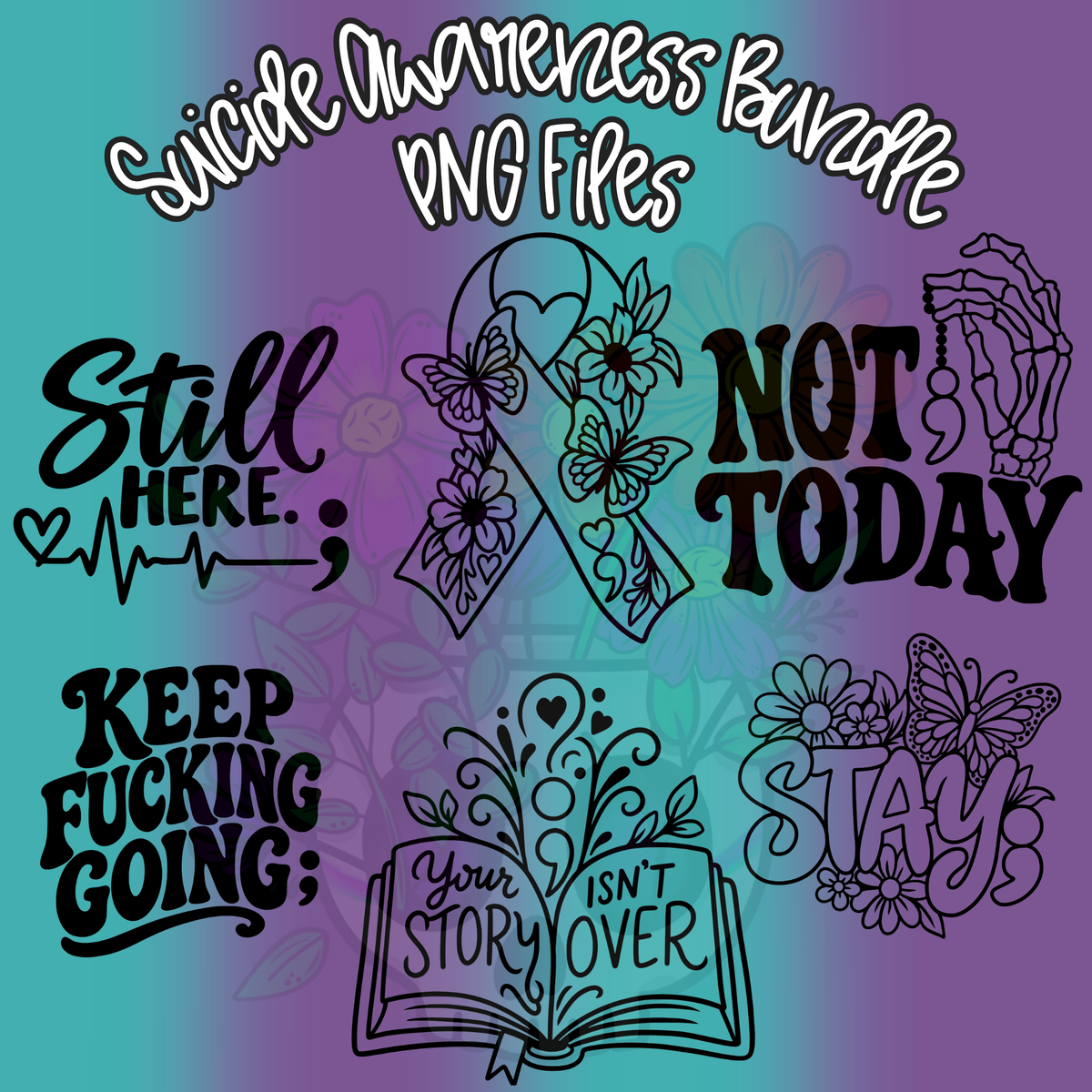 Suicide Awareness Bundle - PNG