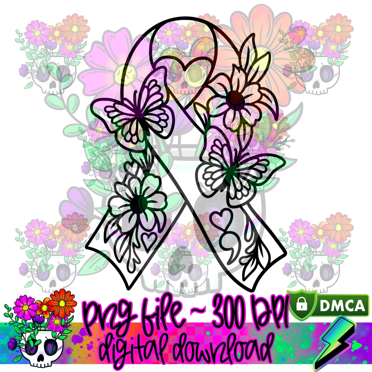 Suicide Awareness Ribbon - PNG