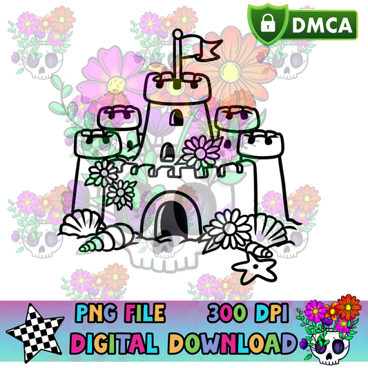 Summer Sandcastle - PNG