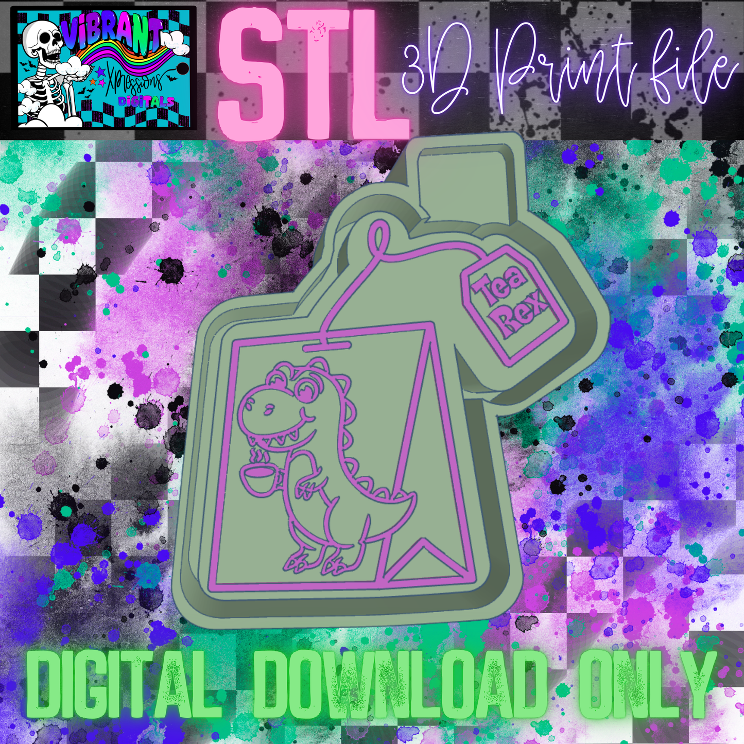 Tea Rex Mold Maker STL File