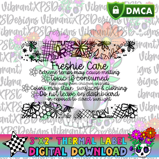 Lace Freshie Care – Thermal Label Digital Download