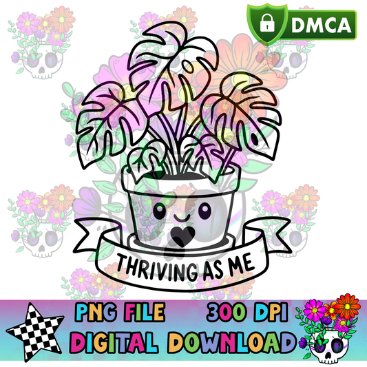 Thriving Being Me Monstera - PNG