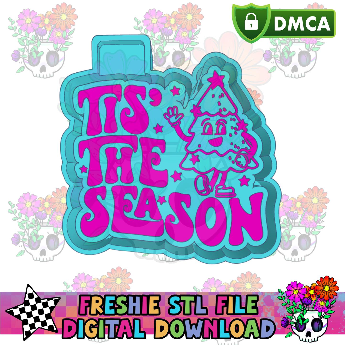 Tis The Season Cartoon Tree Mold Maker STL File