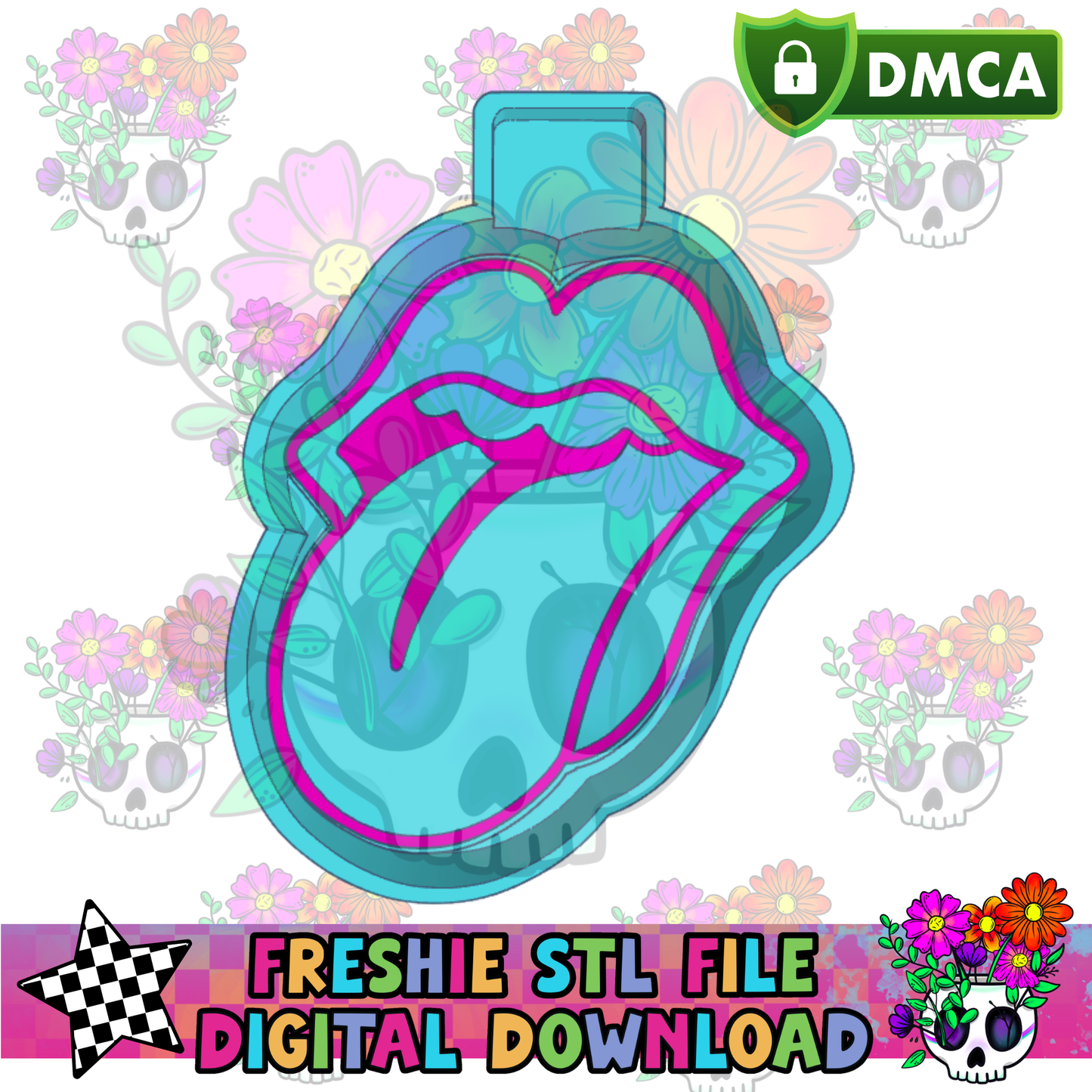 Tongue and Lips Mold Maker STL File w Cardstock Insert