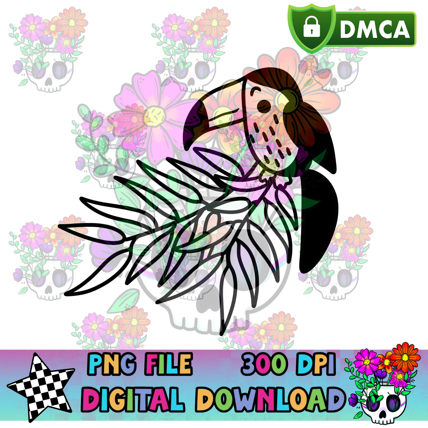 Toucan on Branch - PNG