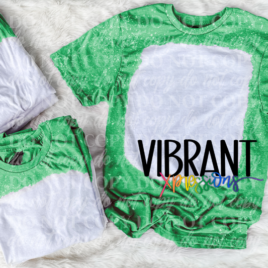 Custom Bleached T-Shirt - Irish Green