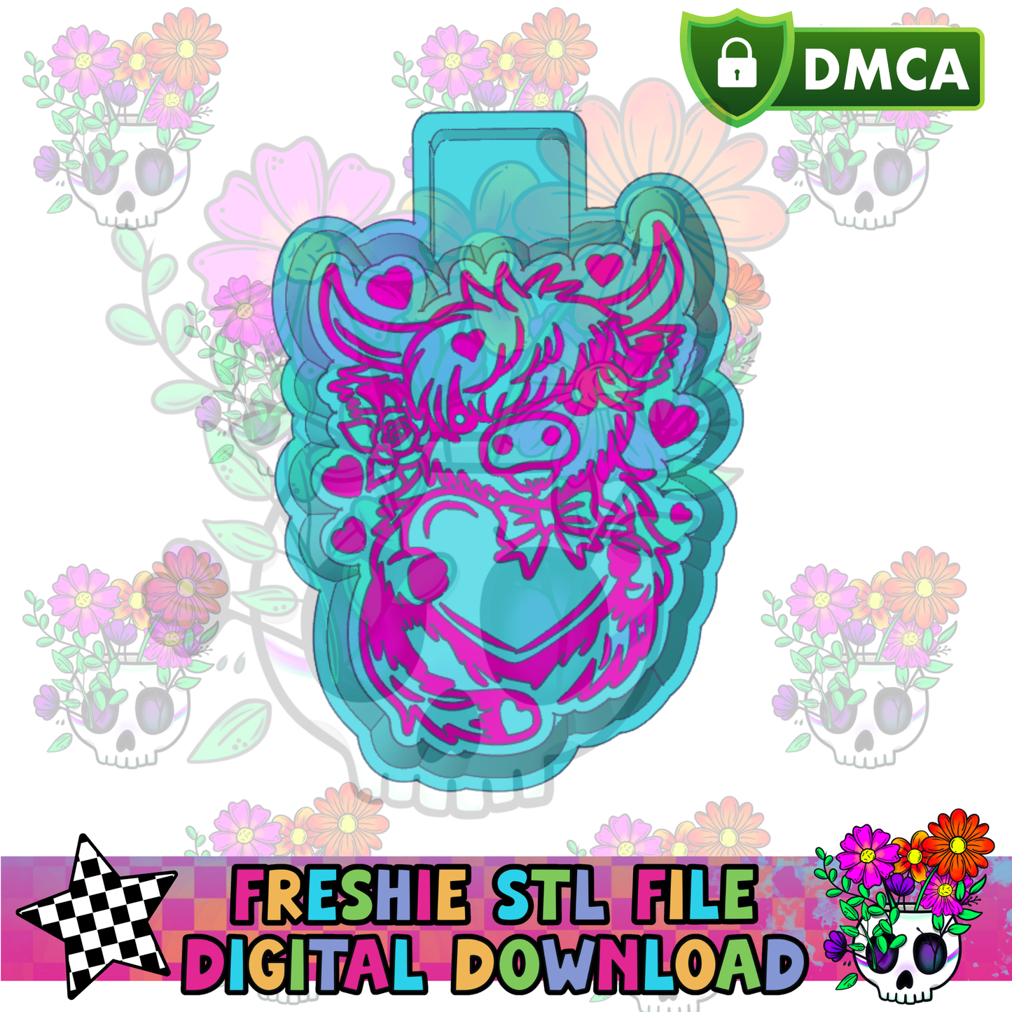 Valentine Cow Mold Maker STL File