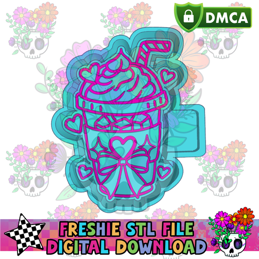 Valentine's Iced Coffee Mold Maker STL File