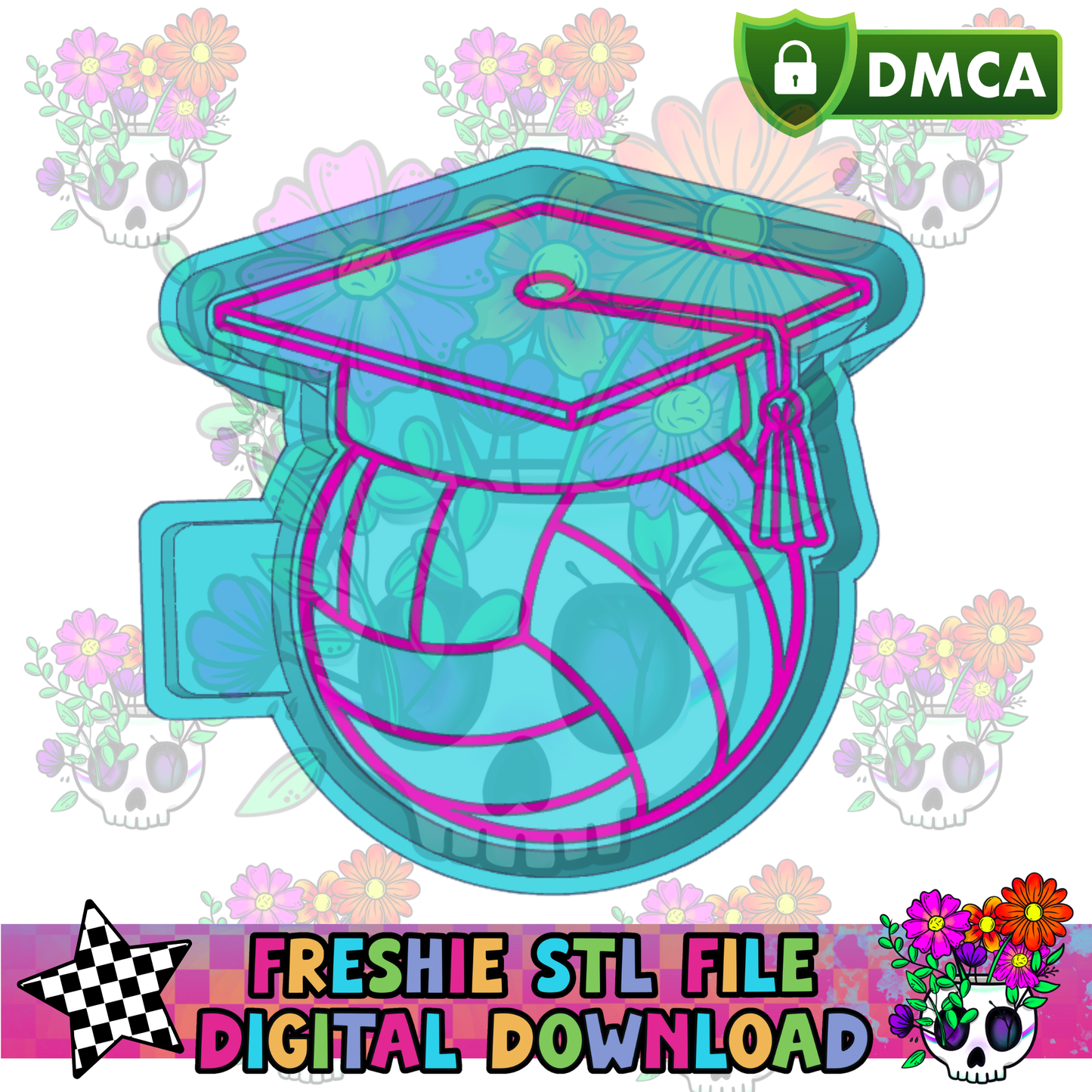 Volleyball Grad Mold Maker STL File