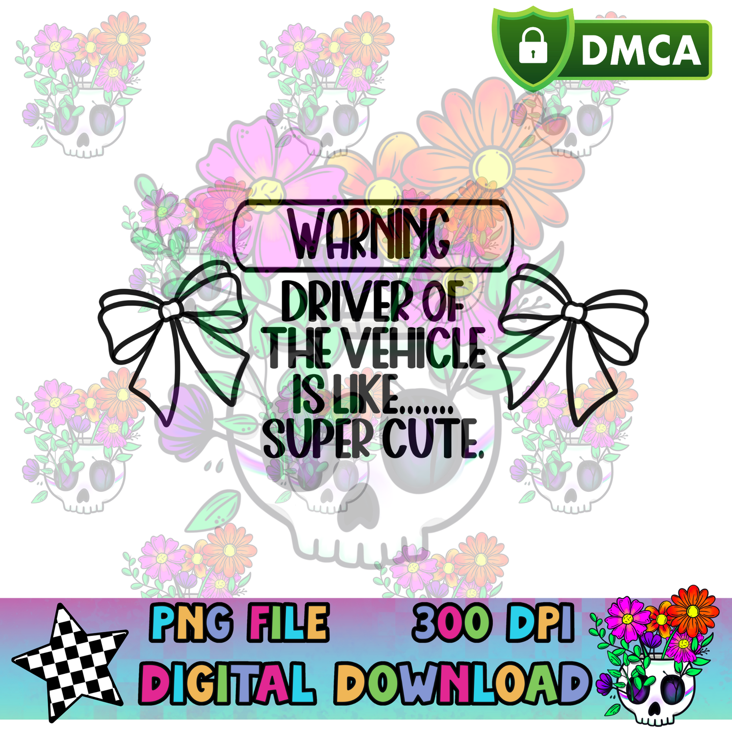 Warning Super Cute Driver - PNG