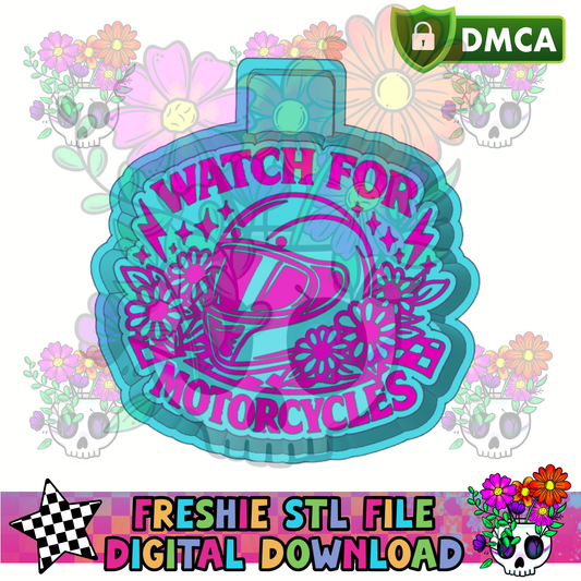 Watch for Motorcycles Floral Helmet Mold Maker STL File