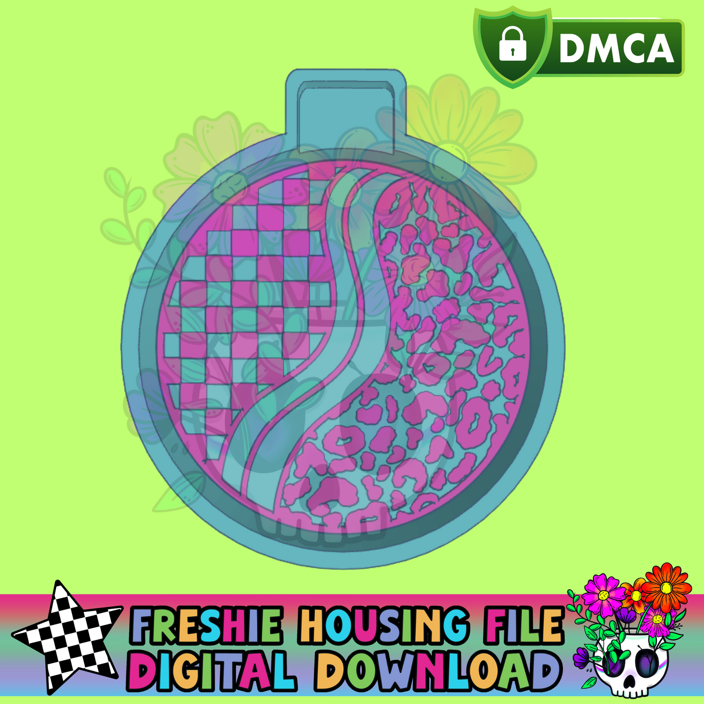 Wavy Checks Leopard Mold Maker STL File