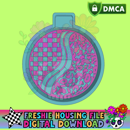 Wavy Checks Leopard Mold Maker STL File