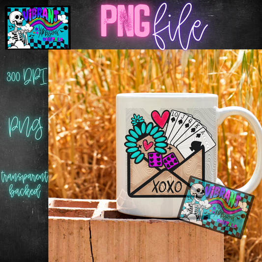 Western Envelope Full Color Black- PNG