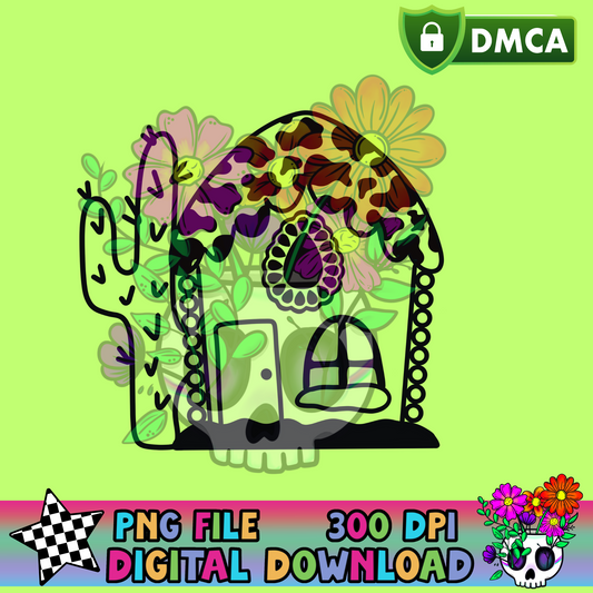 Western Gingerbread House- PNG