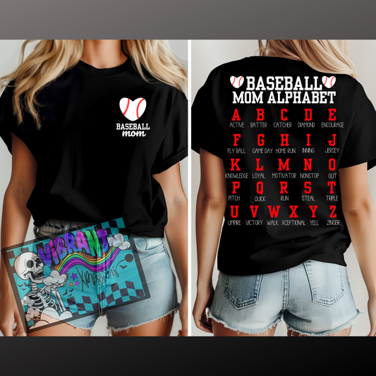 Baseball Mom Alphabet