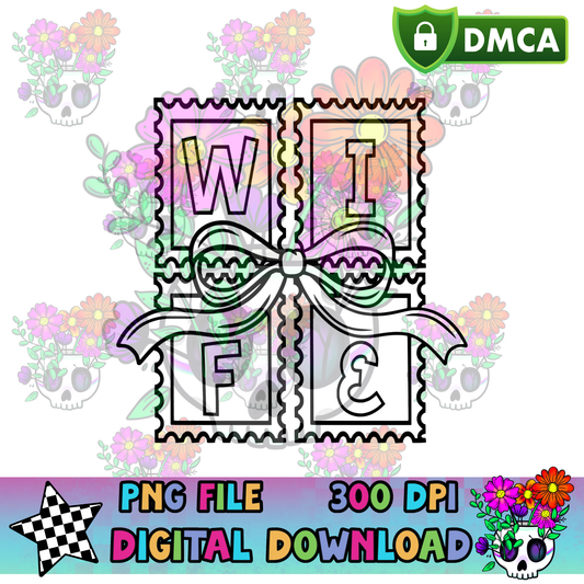 Wife Bow Stamp - PNG