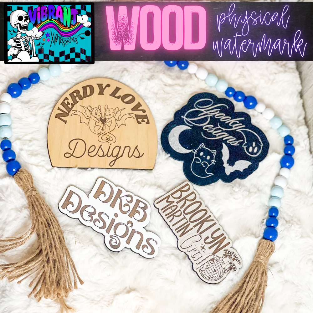 Laser Cut Wood Physical Watermarks