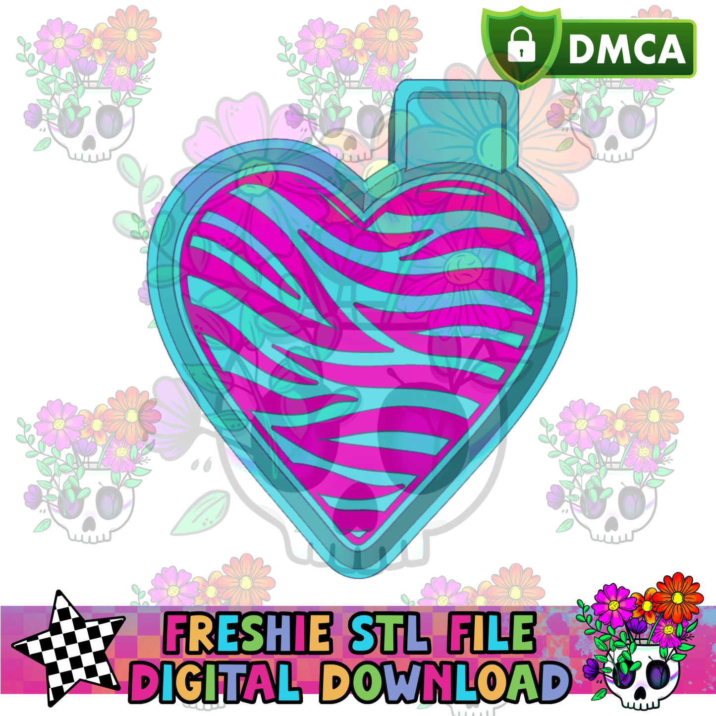 Zebra Heart Mold Maker STL File