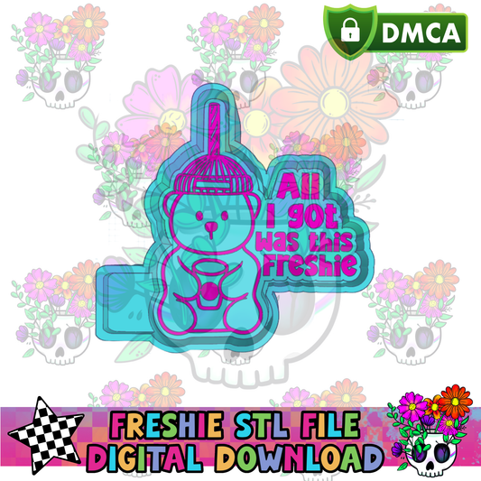 All I Got Was This Freshie Bear Cup Mold Maker STL File