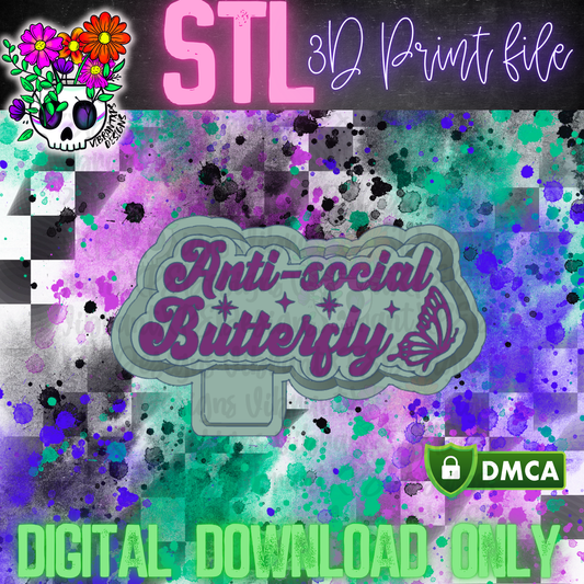Antisocial Butterfly Mold Maker STL File