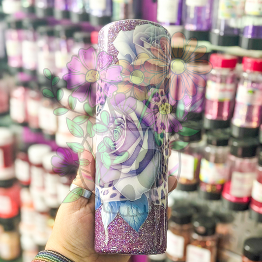 Purple Rose 30 oz Skinny Tumbler