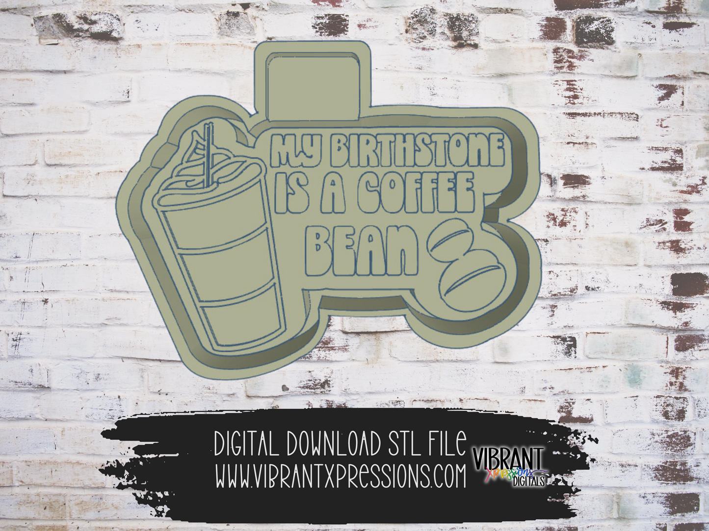 My Birthstone is Coffee Mold Maker STL File