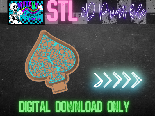 Floral Spades Mold Maker STL File