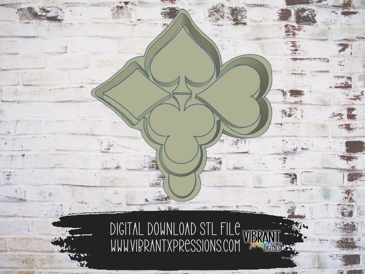 Card Suits Mold Maker STL File